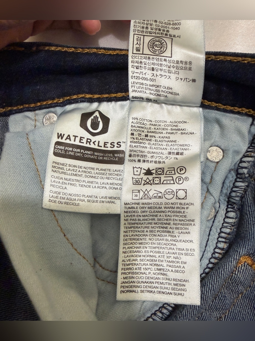 Levi's 511 Slim Fit Jeans Dark Wash W30 L30 - Picture 3 of 6